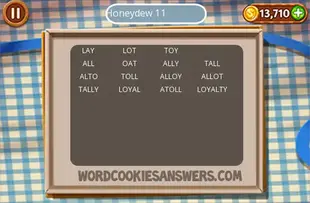 Word Cookies Honeydew Level 11 Word Cookies Answers
