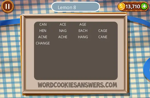 lemon 8 word cookies