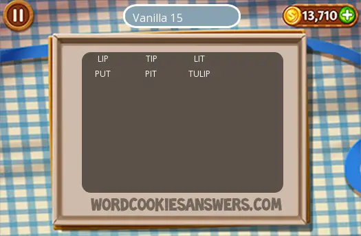 vanilla 15 word cookies